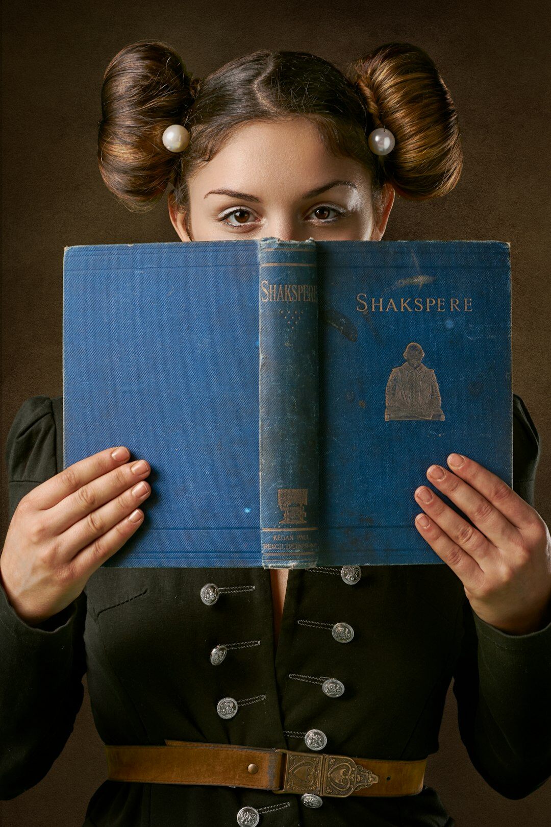 shocked reader with book