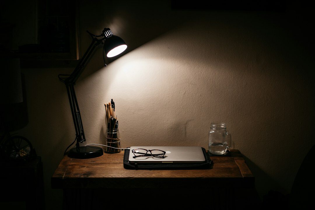 person solving puzzle at night
